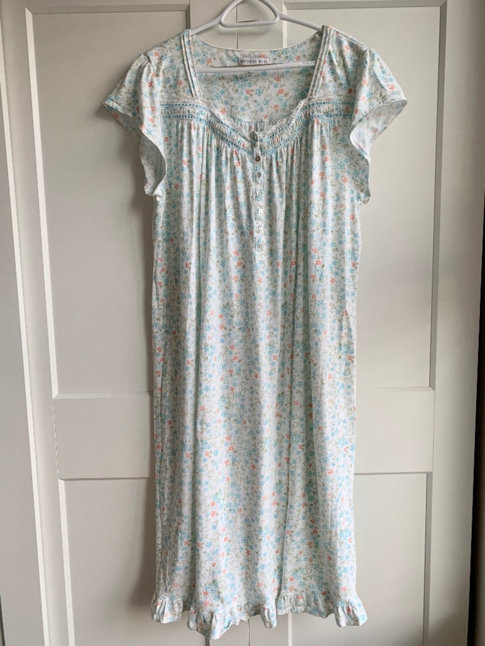 EILEEN WEST FLORAL CAP SLEEP NIGHTGOWN PLUS SIZE 3XL Cottagecore - Picture 2 of 13